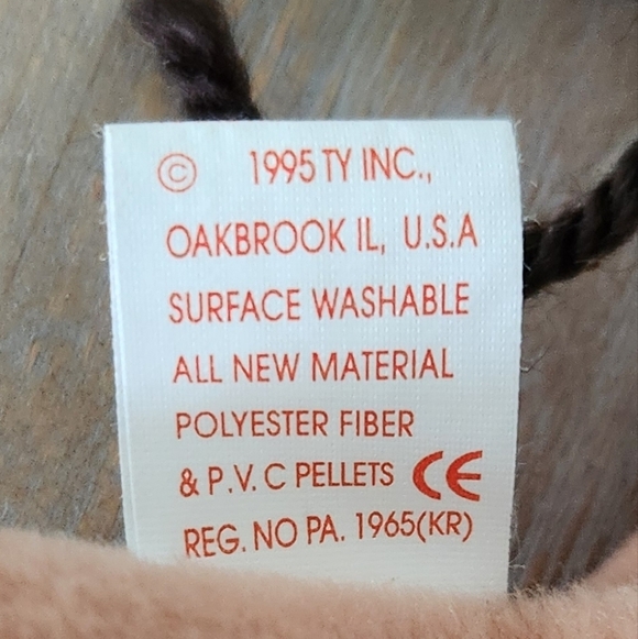 π΄ Ty Beanie Baby βDerbyβ the Horse β 1995 Vintage, No White Marking - Picture 11 of 12